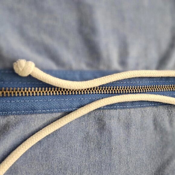 American Eagle Light Blue Drawstring Hoodie Women's Size P/S - Picture 2 of 10